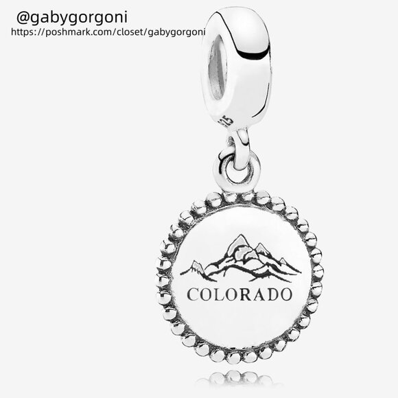 Pandora Colorado Snow Cap Dangle Charm|Pendant - Picture 1 of 2